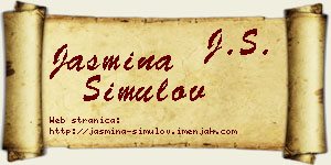 Jasmina Simulov vizit kartica